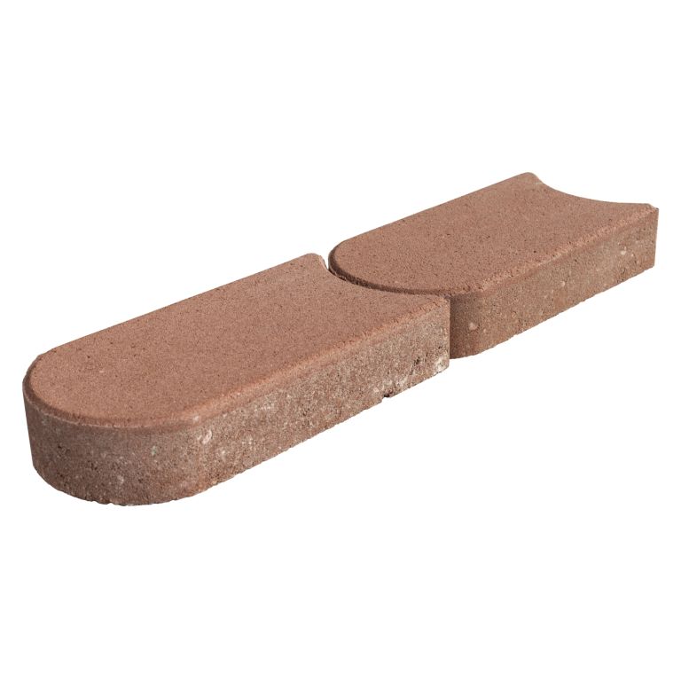 Graskantsteen 22x12x4,5 cm Rood