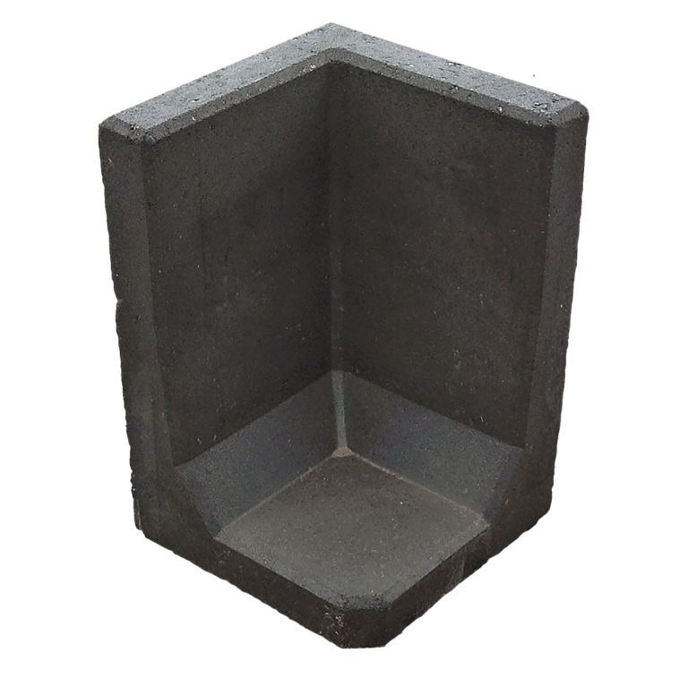 L hoekelement 80x40x40 cm Antraciet