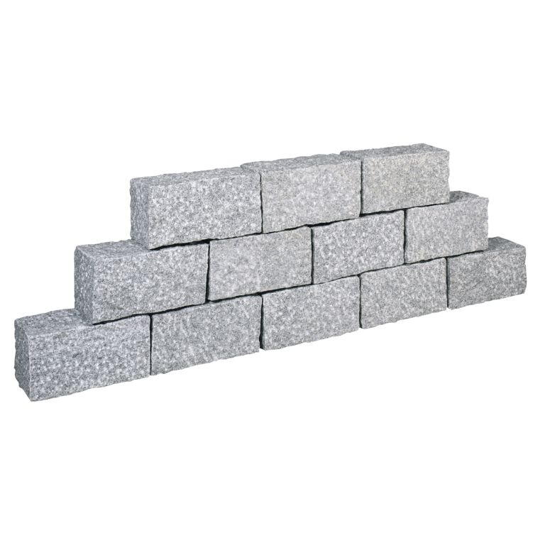 Natuursteen Castle Rock Graniet Lichtgrijs Basic 40x20x20 cm