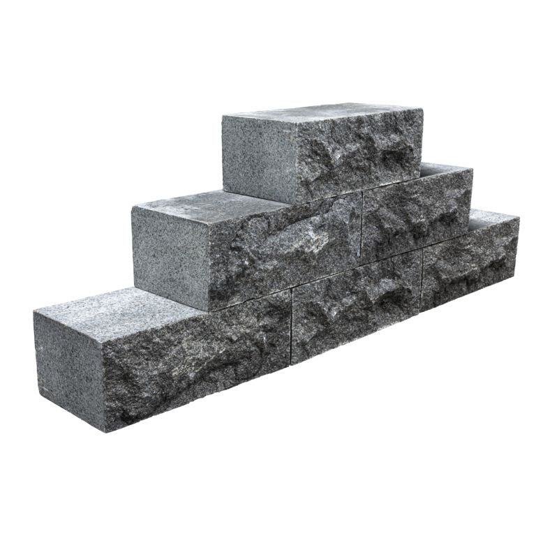 Natuursteen Castle Rock Pacific Black Rockface 40x20x15 cm