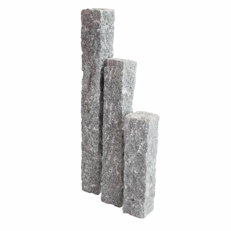 Natuursteen Palissade Graniet Grijs Basic 12x12x50 cm