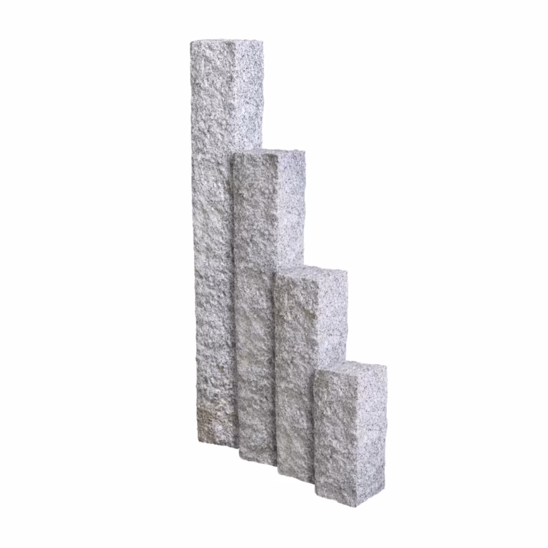 Natuursteen Palissade Graniet Lichtgrijs Classic 12x12x30 cm