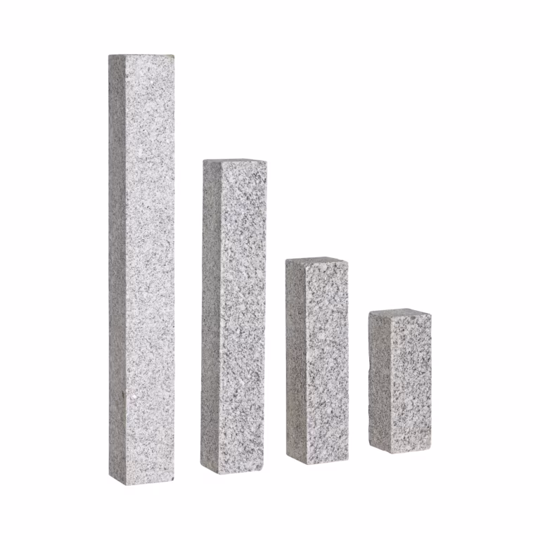 Natuursteen Palissade Graniet Lichtgrijs Piazzo Linea 12x12x30 cm