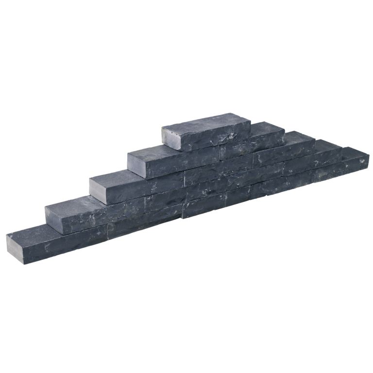 Natuursteen Slimwall Black Beauty Rockface 40x16x8 cm