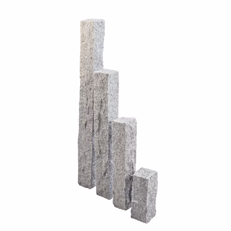 Natuursteen palissade graniet lichtgrijs basic 10x10x100 cm