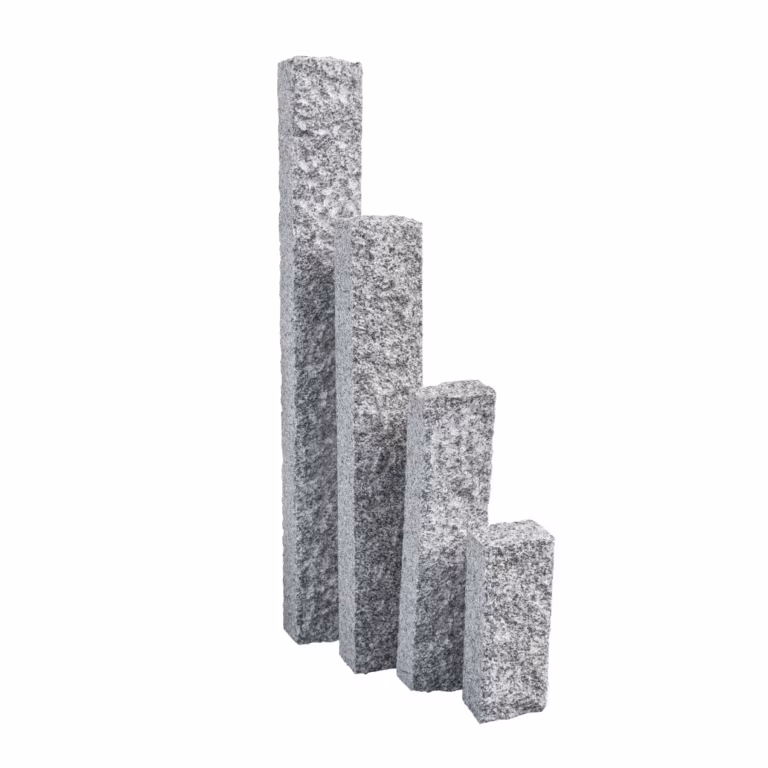 Natuursteen palissade graniet lichtgrijs premium 12x12x30 cm