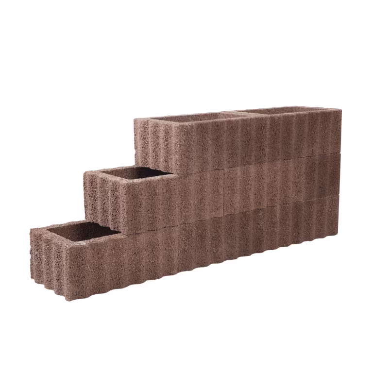 Rechthoekflor 60x40x25 cm Rood-bruin