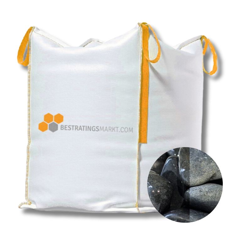 Asia Pebbles Antraciet 50-70 mm minibag Redsun