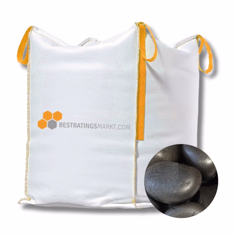 Asia Pebbles Zwart Honed 50-70 minibag Redsun