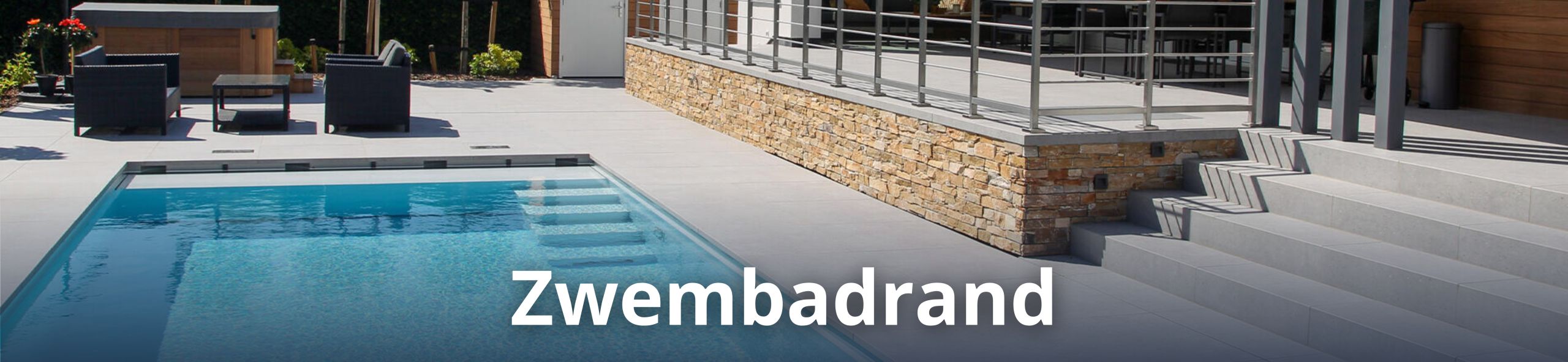 Natuursteen Zwembadrand - Natuursteen Zwembadrand Tibet Dark Grey Gezoet 60x30x2,55 cm