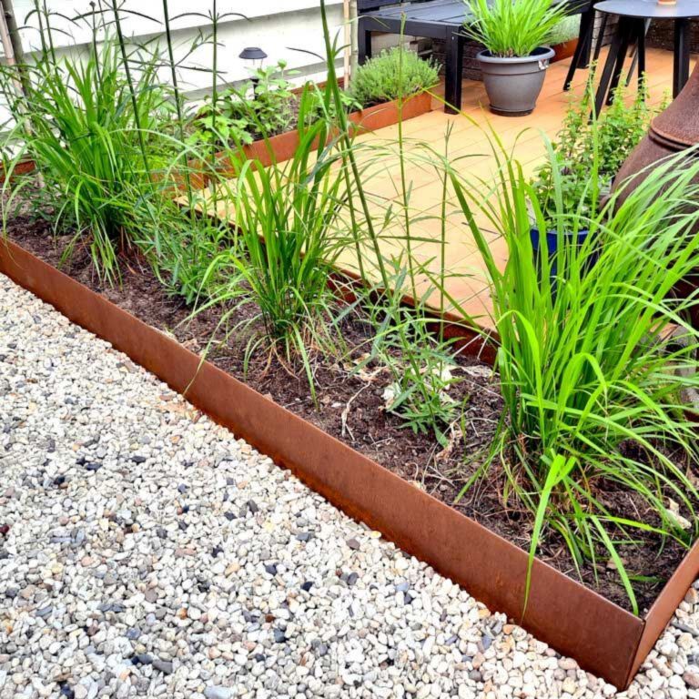 Borderrand Geplet 23x240 cm Corten-2