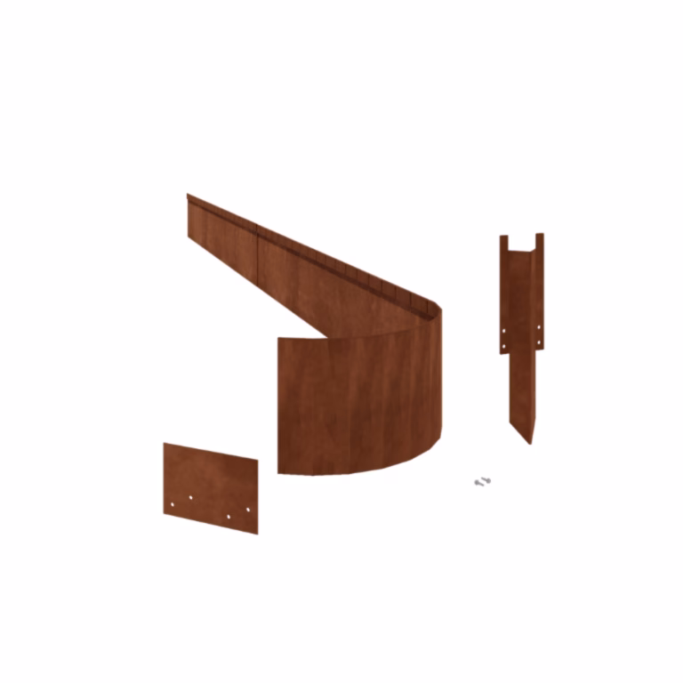 Borderrand Geplet Flex Hoogte 23 cm Set 24 meter Corten
