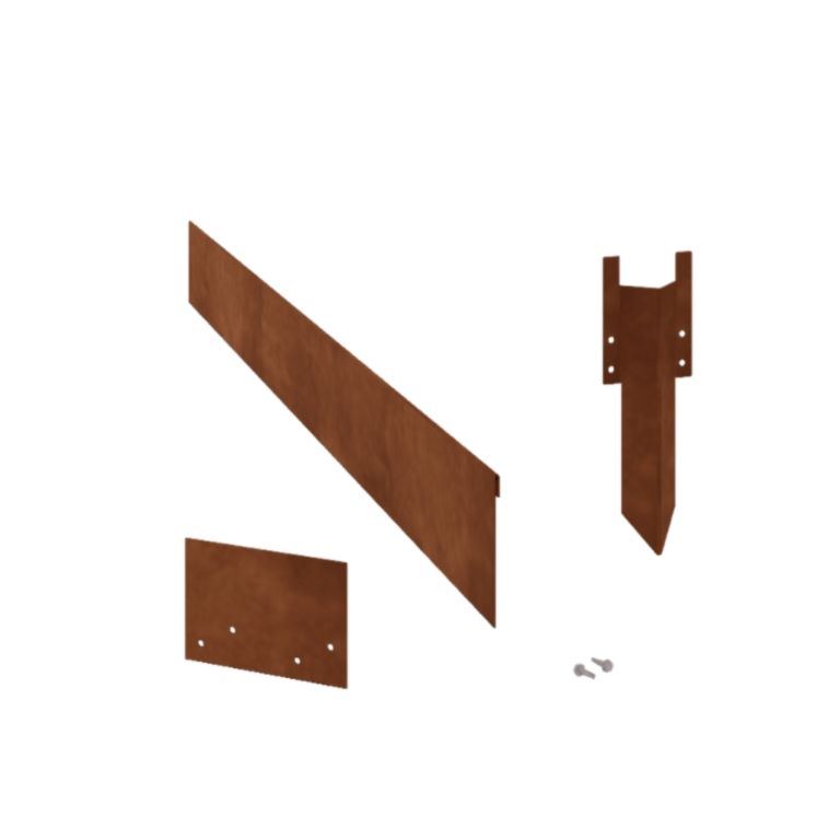 Borderrand Geplet Hoogte 13 cm Set 24 meter Corten