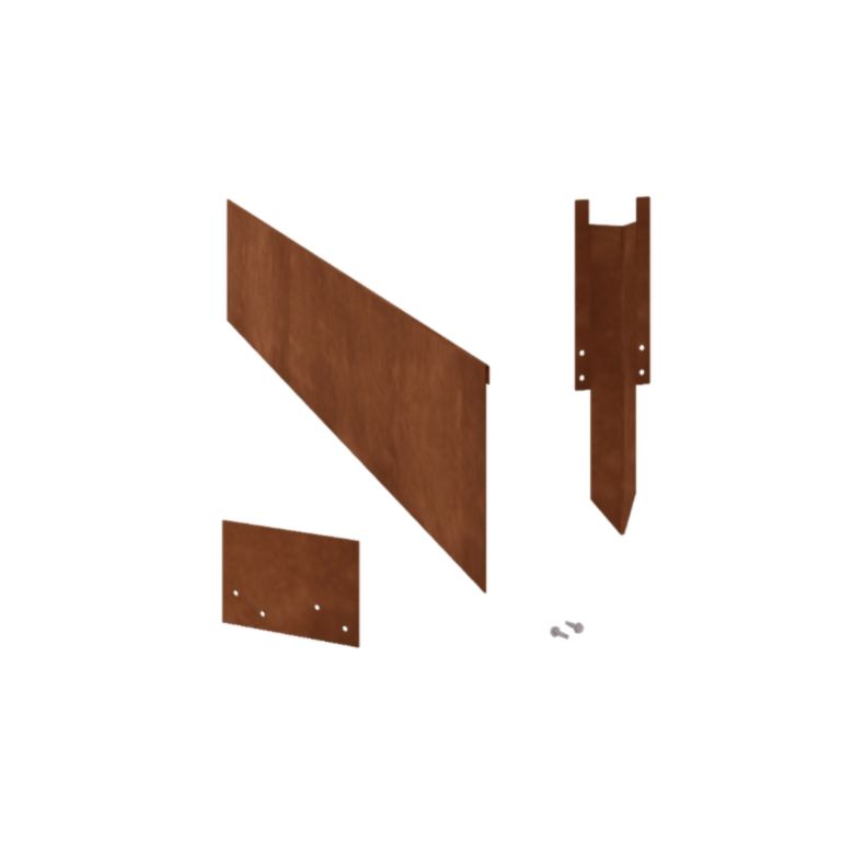 Borderrand Geplet Hoogte 23 cm Set 15 meter Corten