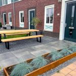 Borderrand Gezet Hoogte 22 cm Set 24 meter Corten-2