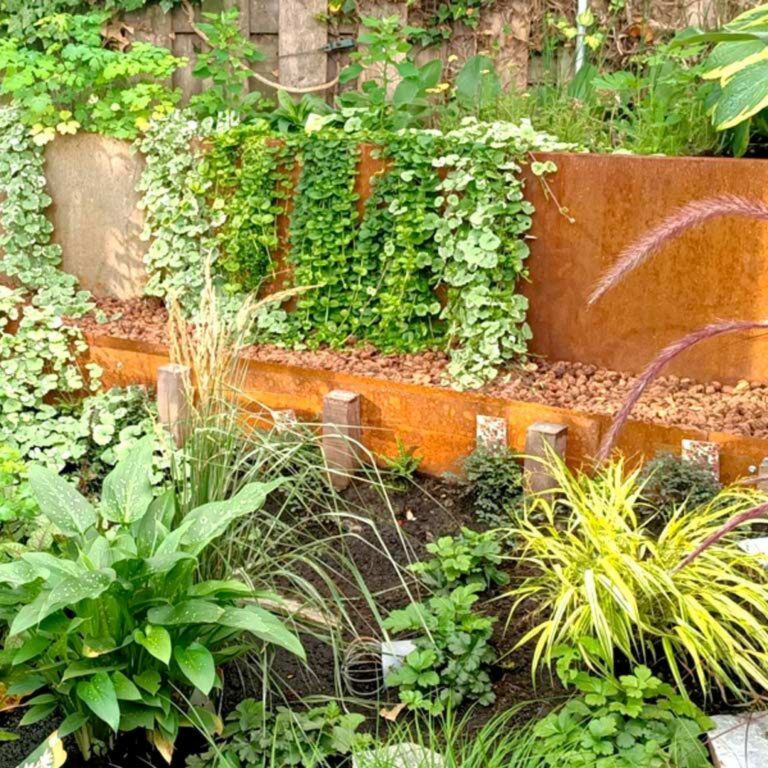 Borderrand Recht 25x150 cm Corten-2