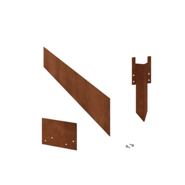 Borderrand Recht Hoogte 15 cm Set 15 meter Corten