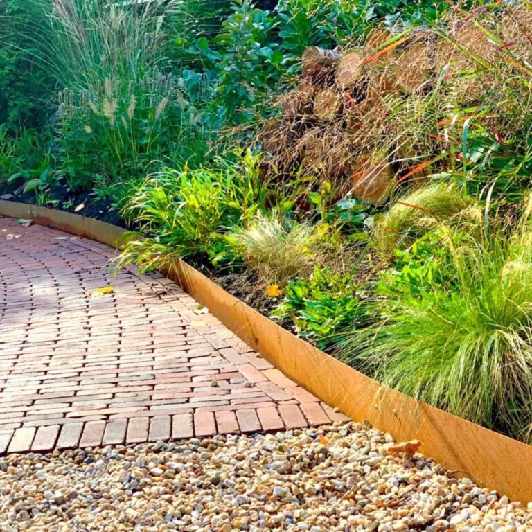 Borderrand Recht Hoogte 15 cm Set 24 meter Corten-2