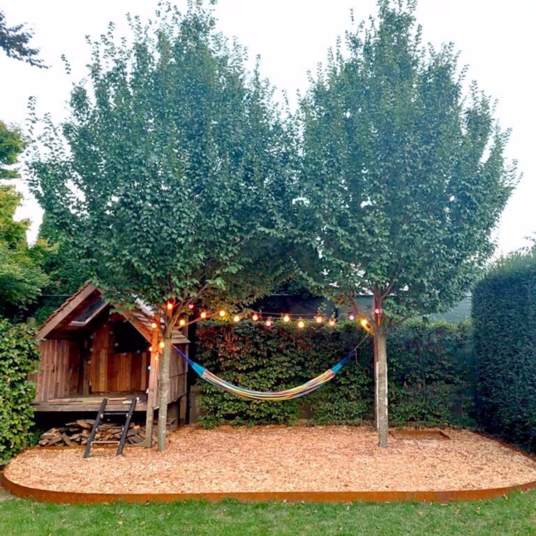 Borderrand Recht Hoogte 25 cm Set 24 meter Corten-3