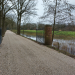 Kleur acherhoeks padvast