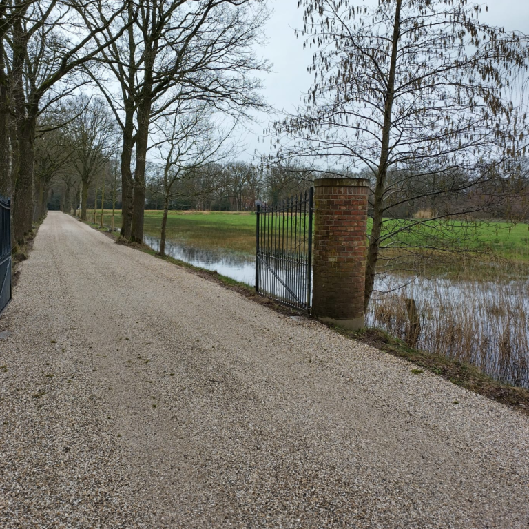 Kleur acherhoeks padvast