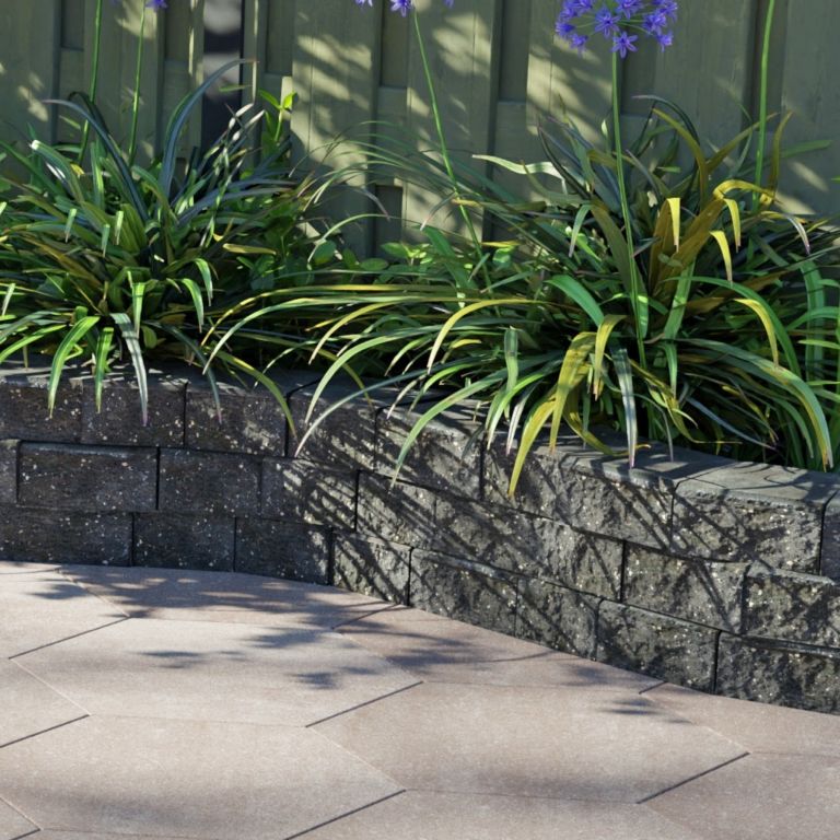 Gardenwall stapelblok 15,5-22×18,5×10 Nero (3)