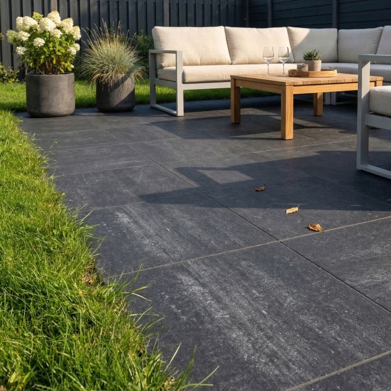 Terrastegel 60x60x4 cm Roman Black Slate