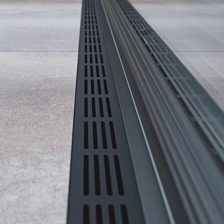 Ultra Drain Blackline Straight Rooster 120 cm