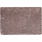 Bovenaanzicht WG Stone Trommelsteen 20x30 bruin met lichte vlekken op witte achtergrond