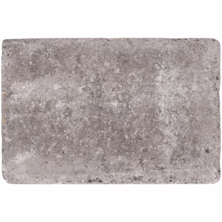 Losse WG Stone Trommelsteen 20x30 Taupe met donkerdere bruingrijze tint op witte achtergrond