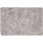 Losse WG Stone Trommelsteen 20x30 Taupe van boven met verweerde, lichtgrijze structuur