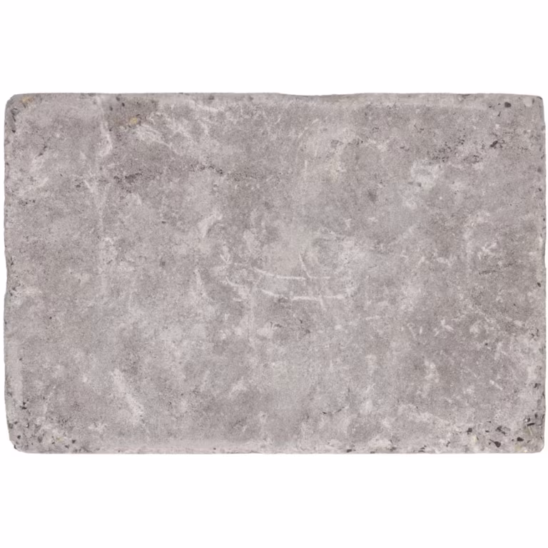 Losse WG Stone Trommelsteen 20x30 Taupe van boven met verweerde, lichtgrijze structuur