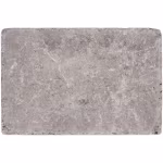 Losse taupe WG Stone Trommelsteen van boven met fijne witte aders en ronde hoeken