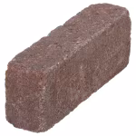 Hoekweergave van bruine WG Stone Trommelsteen 20x5x7 met ruwe getrommelde zijkant