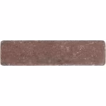 Losse donkerbruine WG Stone Trommelsteen 20x5x7 liggend op witte achtergrond