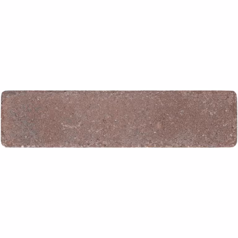 Losse bruine WG Stone Trommelsteen 20x5x7 met fijn gespikkelde structuur op wit