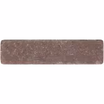 Losse roodbruine WG Stone Trommelsteen 20x5x7 met getrommelde randen op wit