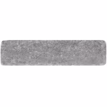 Losse middengrijze WG Stone Trommelsteen 20x5x7 met fijne structuur op witte achtergrond