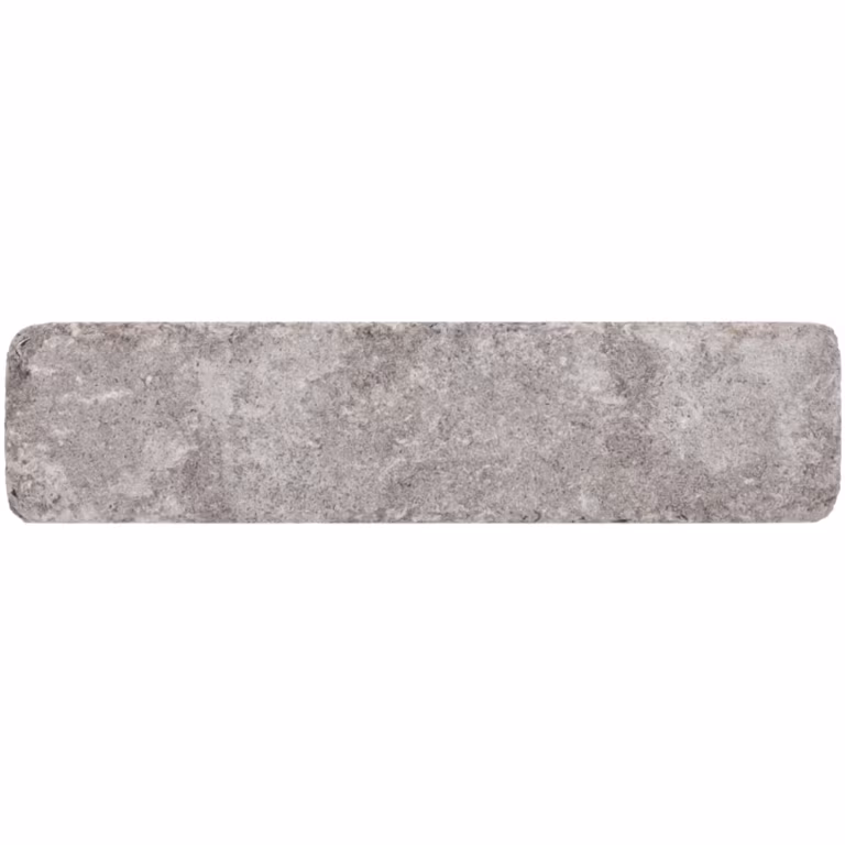 Losse WG Stone Trommelsteen 20x5x7 taupe met donkerder gevlekt oppervlak op wit