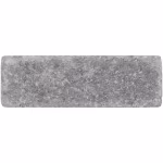 Losse donkergrijze WG Stone Trommelsteen 21x7x8 met gevlekte structuur op witte achtergrond
