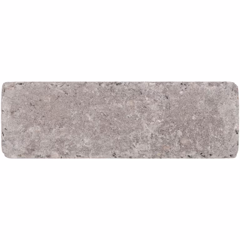 Losse getrommelde steen WG Stone Taupe 21x7x8 met fijne korrel op witte achtergrond