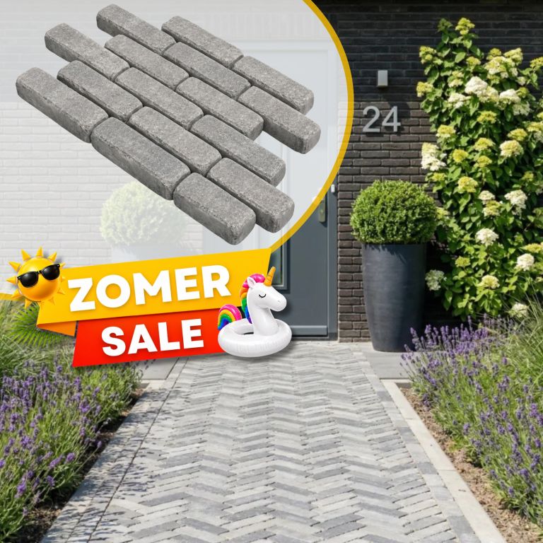Zomer SALE - WG Stone Trommelsteen 20x5x7 Grijs