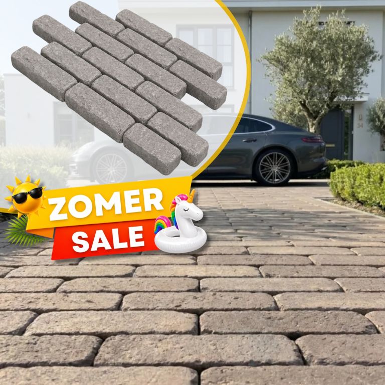 Zomer SALE - WG Stone Trommelsteen 20x5x7 Taupe