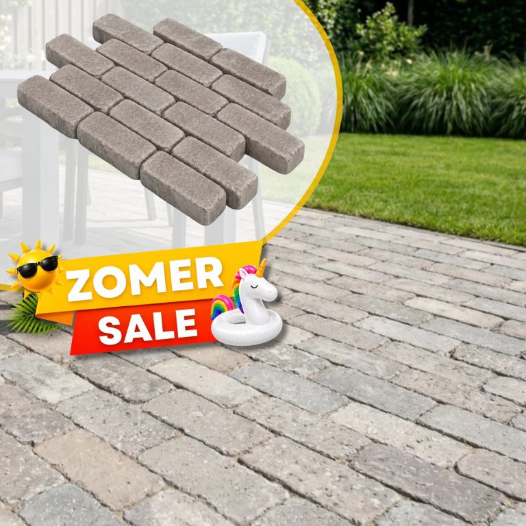 Zomer SALE - WG Stone Trommelsteen 21x7x8 Taupe