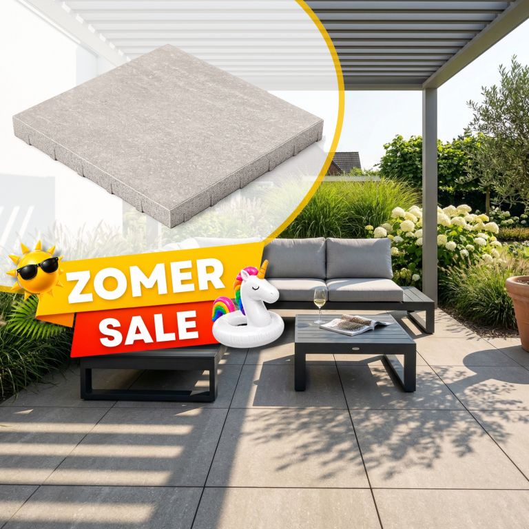 Zomer SALE - Terrastegel 60x60x4 cm Italian Taupe
