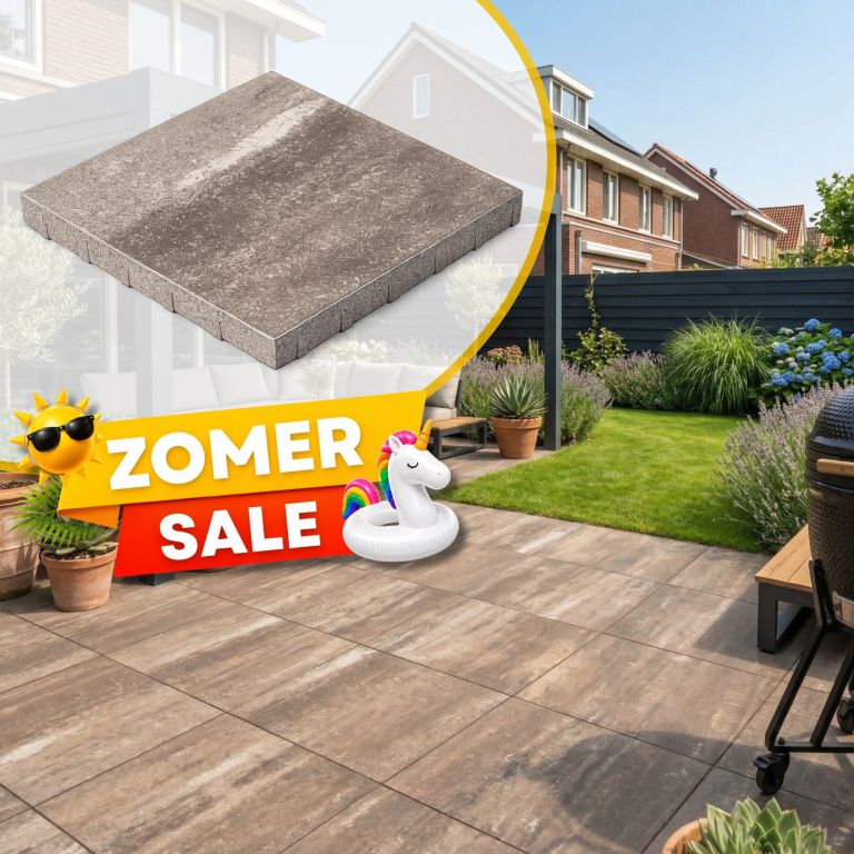 Zomer SALE - Terrastegel 60x60x4 cm Monaco Taupe