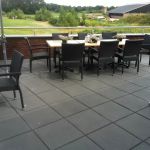 Betontegel 50x50x5 Zwart met facet KOMO-3