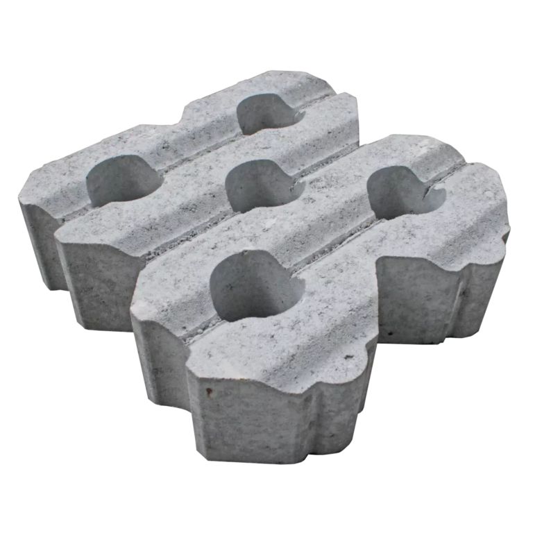 Grasbetontegel type H 40x40x12 (rondom hol-dol)