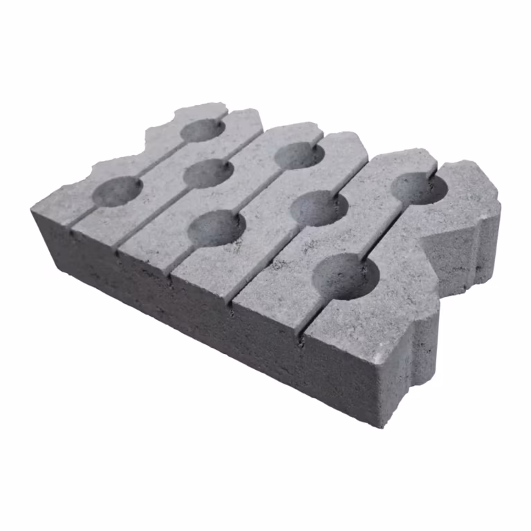 Grasbetontegel type J 40x60x12 (60 cm. zijde vlak + bovenzijde vlak)