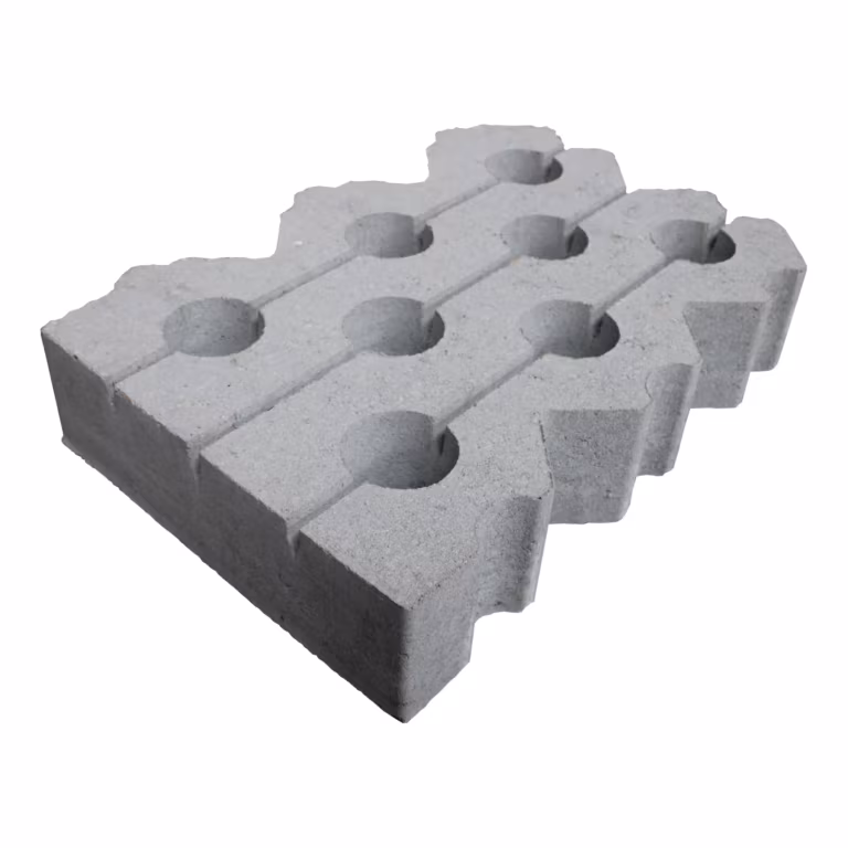 Grasbetontegel type K 40x60x12 (40 cm. zijde vlak + bovenzijde vlak)